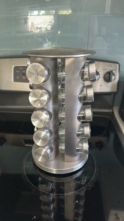 20  Glass Bottle Rotating Spice Rack NO LOW BALL