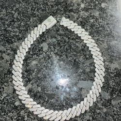 20MM White Gold Monaco Chain