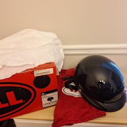 Bell Pit Boss Open Face Motorcycle Helmet with Visor Gloss Black Size Large 