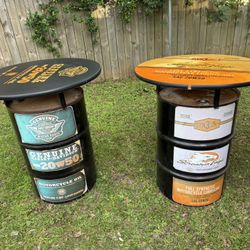 Harley Davidson Barrel Bar Tables