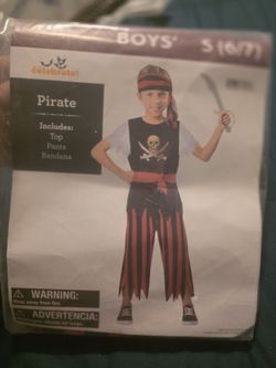 Pirate Costume Size 6-7