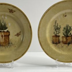 Cheri Blum 222 Fifth “Cheri’s Garden” Salad Dessert Plate, Set Of 2
