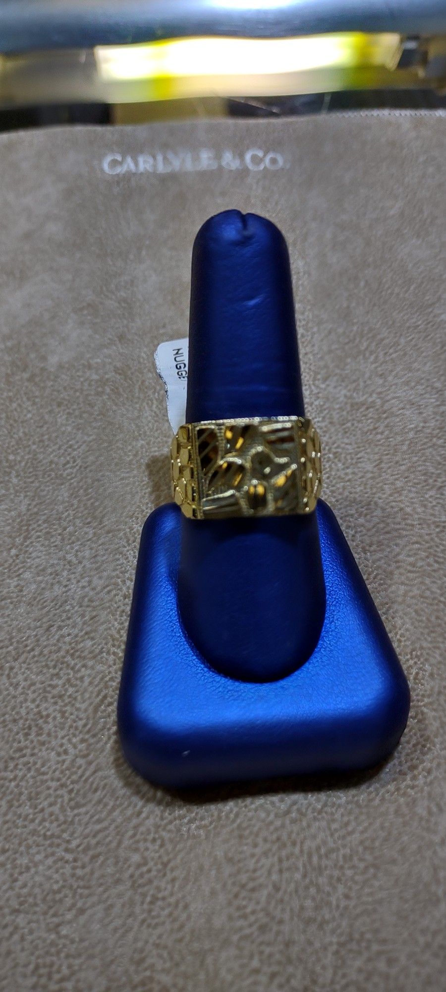 Men Gold Nugget Ring