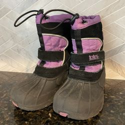 Totes Jaclyn Snow Boots Youth Toddler Size 8 - Purple and Black