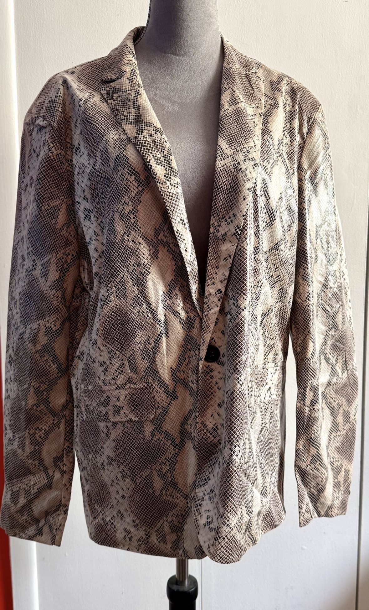 Men’s Snake Print Blazer, XL