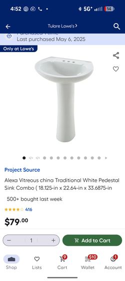 Pedestal sink combo