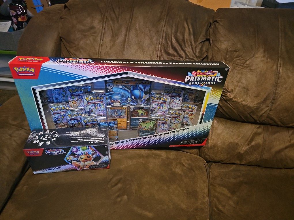 Lucarioex Tyranitar Ex PREMUIM COLLECTION AND SURPRISE B BRAND NEW SEALED Not OPEN Still Has Plastic Cover $125 First  Takes It 