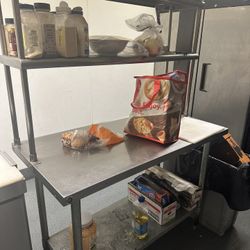 Restaurant Prep Table With Shelves