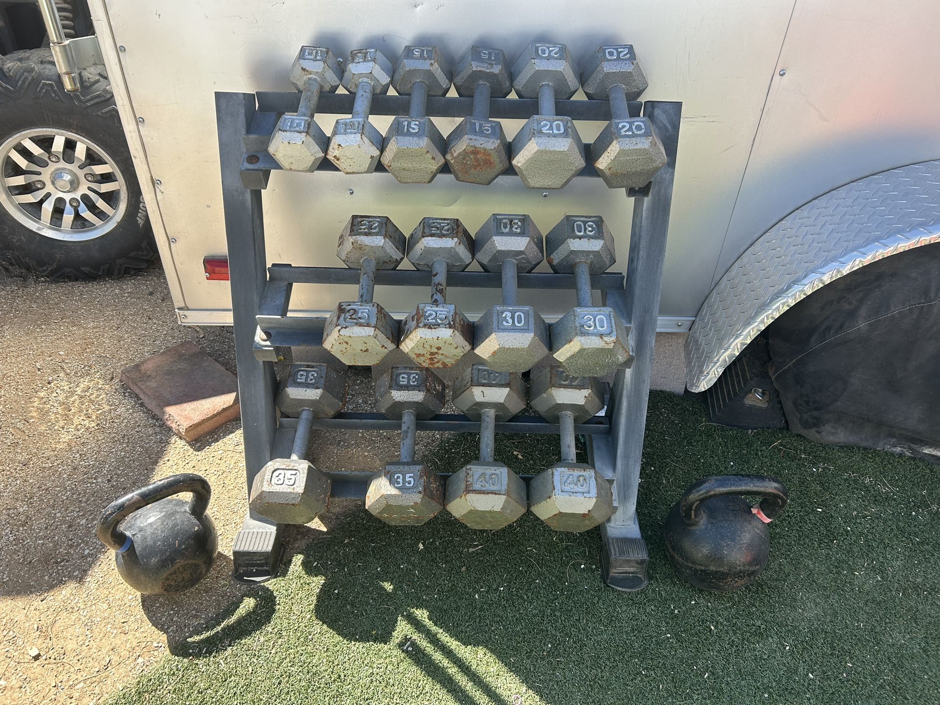 DB Weight Set With Rack