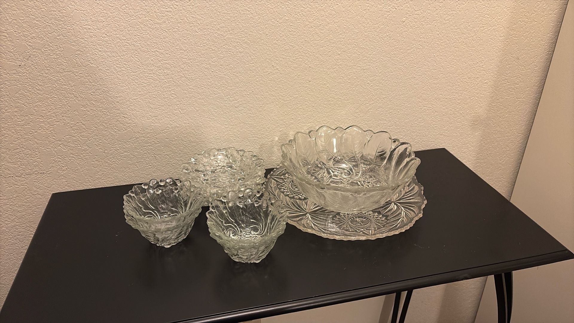 Vintage Glass Snack Party Set