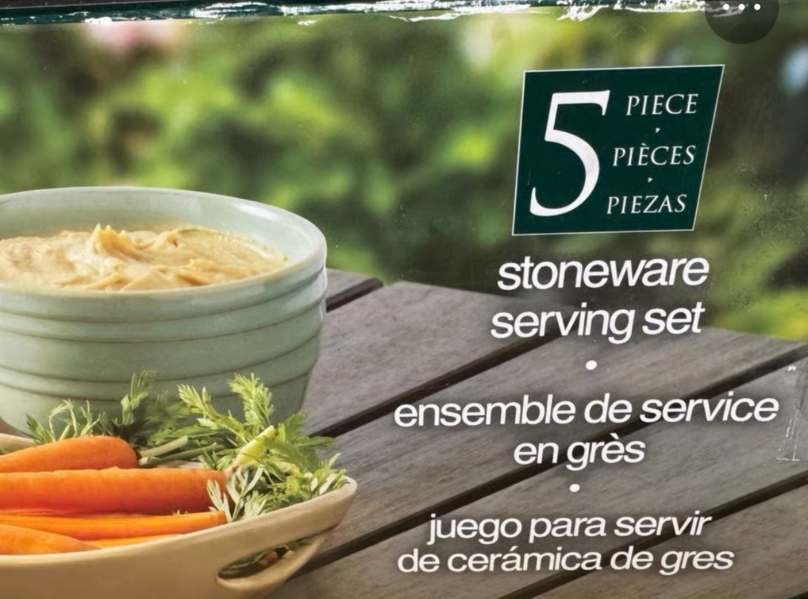 NEW 5-piece Stoneware Serving Set