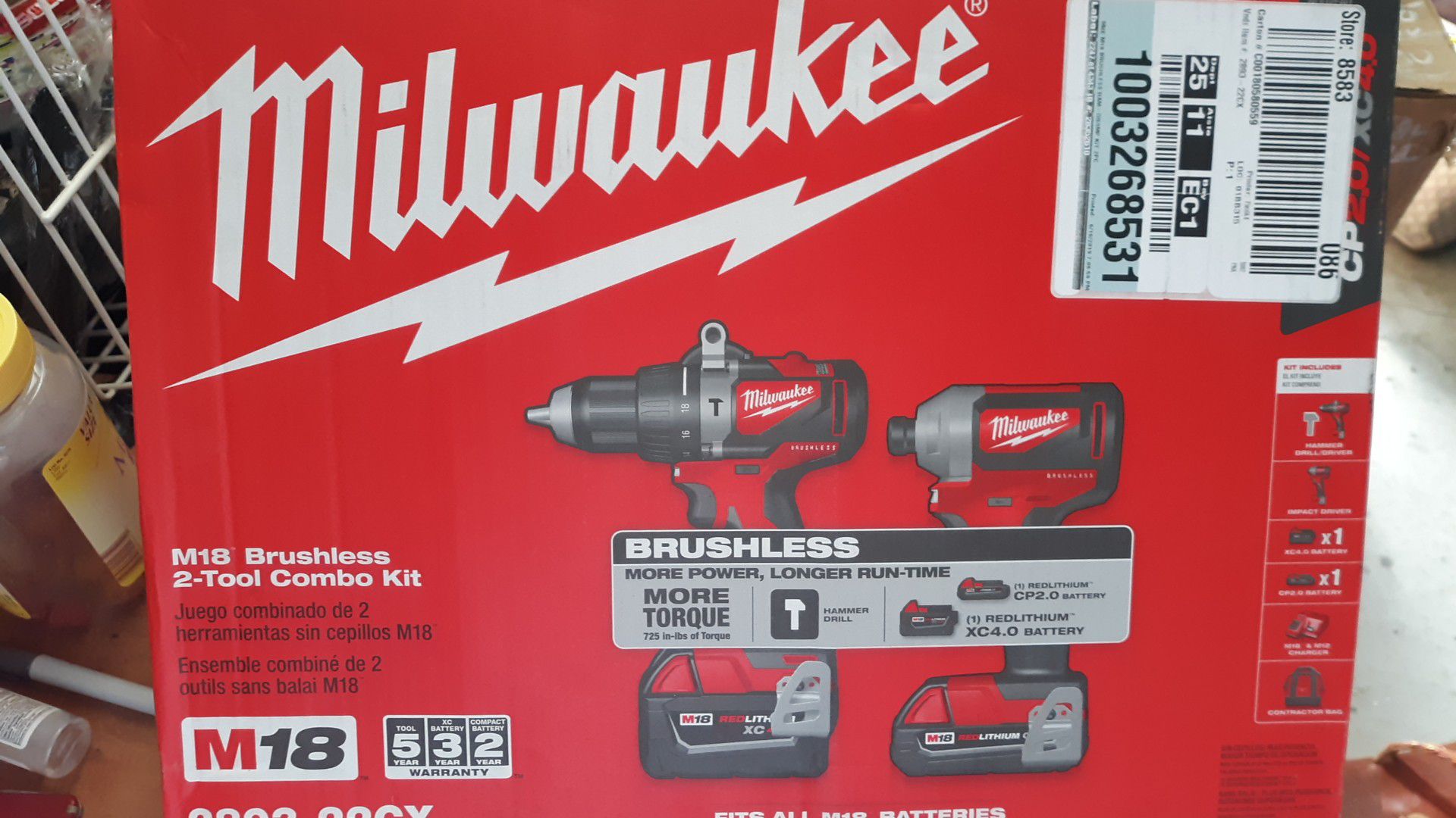 Milwaukee M18 Brushless 2]-]Tool combo kit