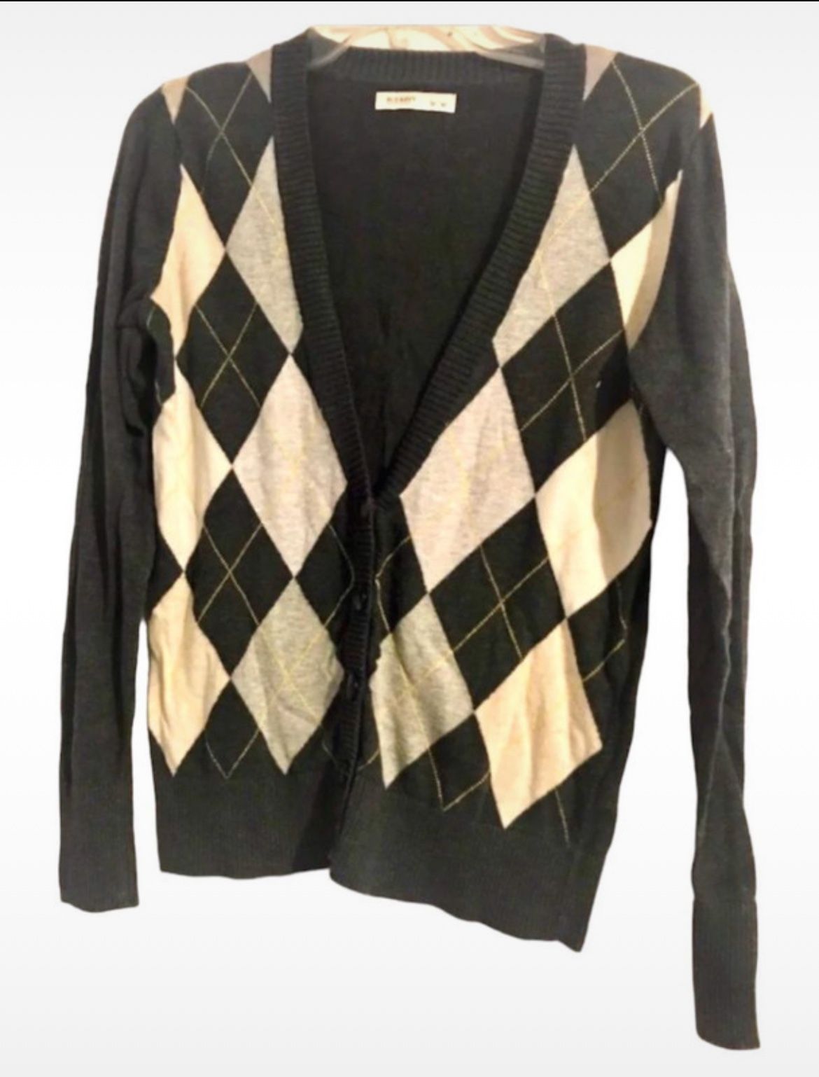 Old Navy Diamond/checkered Cardigan