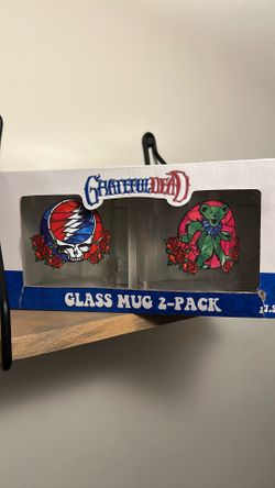 New in Box Grateful Dead 17.5oz Glass Mug 2-Pack (Official ICUP Merchandise)