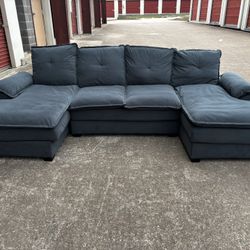 *FREE DELIVERY* Teal 3 Piece Double Chaise Lounge Sectional 