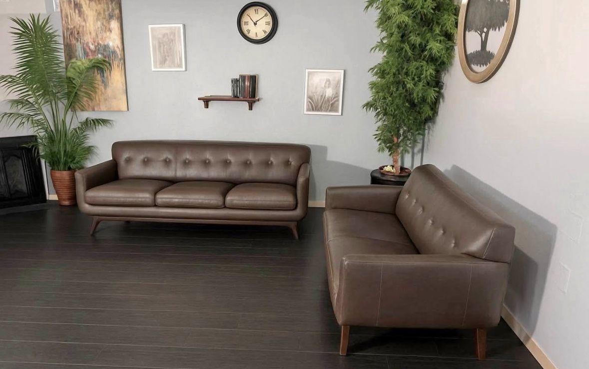 Free Delivery Leather Living Spaces Couch And Loveseat