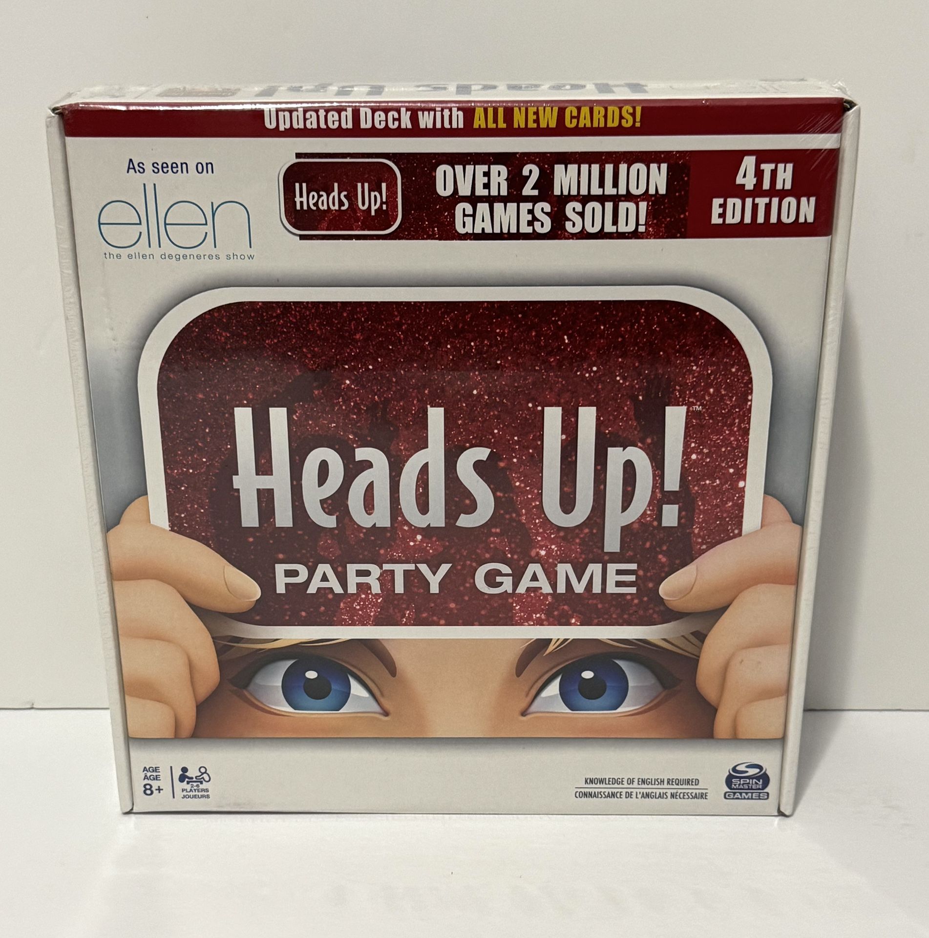 Heads Up! Party Game 4th Edition, Word & Name Guessing Game - Factory Sealed New