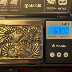 Handmade Heavy 2OZ - 925 Silver Moonstones Belt Buckle