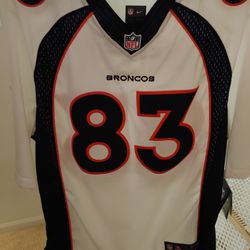 WES WELKER DENVER BRONCOS ON THE FIELD JERSEY