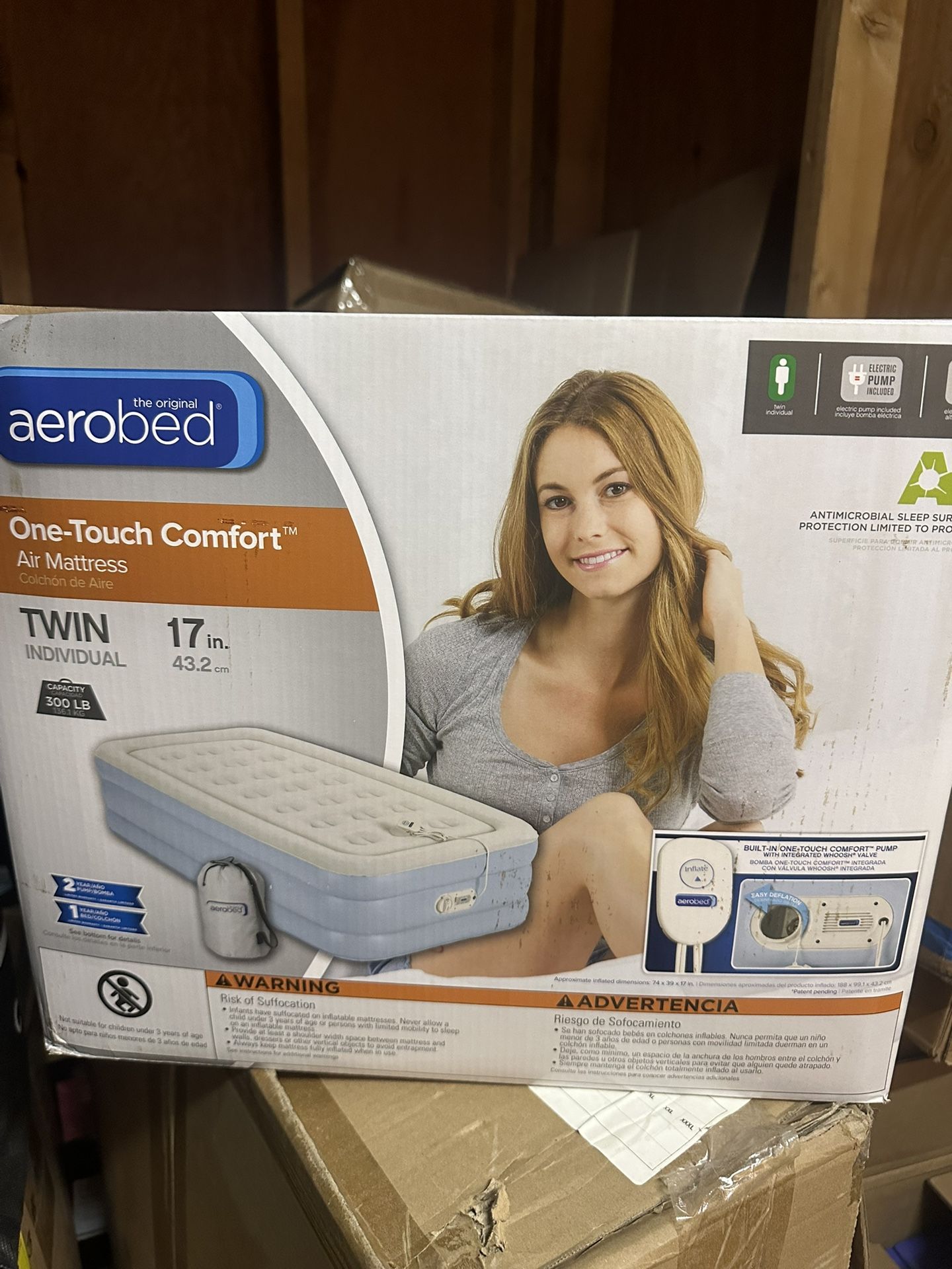 Aerobed One Touch Comfort Twin Air Mattress