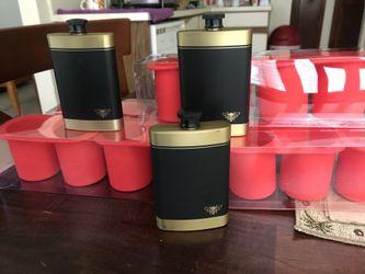 Flask & Flasks ice molds ice shot 1 set of molds and a flask