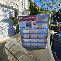 18 Drawer Storage Cabernet, Brand New, size on the picture