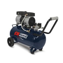 CAMPBELL HAUSFELD 8 Gallon Air Compressor, 65dB Quiet Portable Air Compressor, 120v, 125 Max PSI Oil and Maintenance free pump- Ideal for Home and Pro