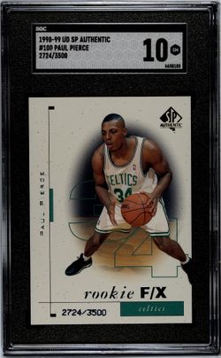1998/99 SP Authentic PAUL PIERCE #/3500 SGC 10 rookie RC
