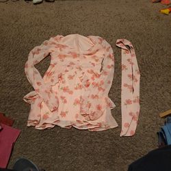 Little Girls Dress Size Small Pink Flowers-$8.00