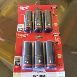 New Milwaukee 1/2 Impact Socket Set Metric