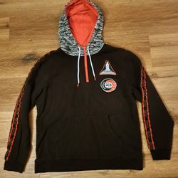 Buzz Aldrin NASA Space Shuttle Apollo Hoodie Pullover Patches Black Size L