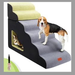 LOOBANI Dog Stairs for High Bed, 30 Inch Height 6 Steps