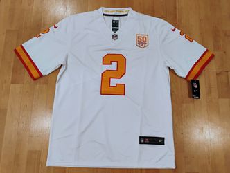 Size Large. Emeka Egbuka White Orange Creamsical Buccaneers Jersey 