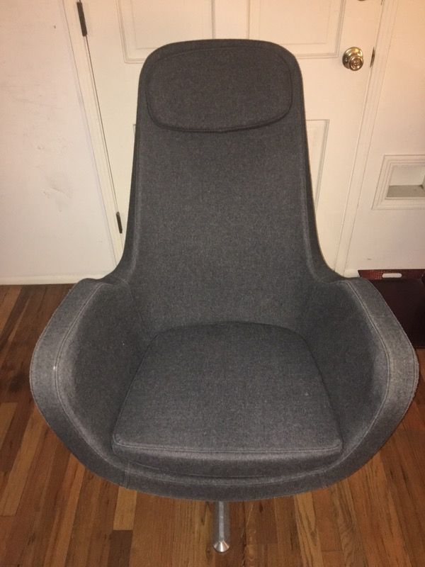 IKEA Arvika Grey Fabric Swivel Chair