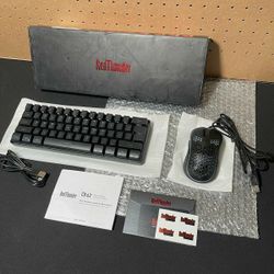 New RedThunder 60% Gaming Keyboard and Mouse Combo, Ultra-Compact 61 Keys RGB Backlit Mini Keyboard, Lightweight 7200 DPI Honeycomb Optical, Wired Gam