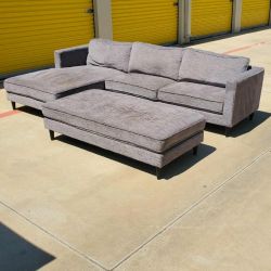 Couch Left Chaise and Ottoman Free Delivery