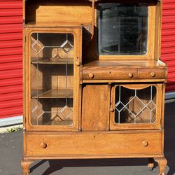 Antique Side By Side -curio Cabinet 