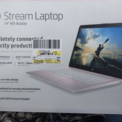 New HP 14 Pink Laptop