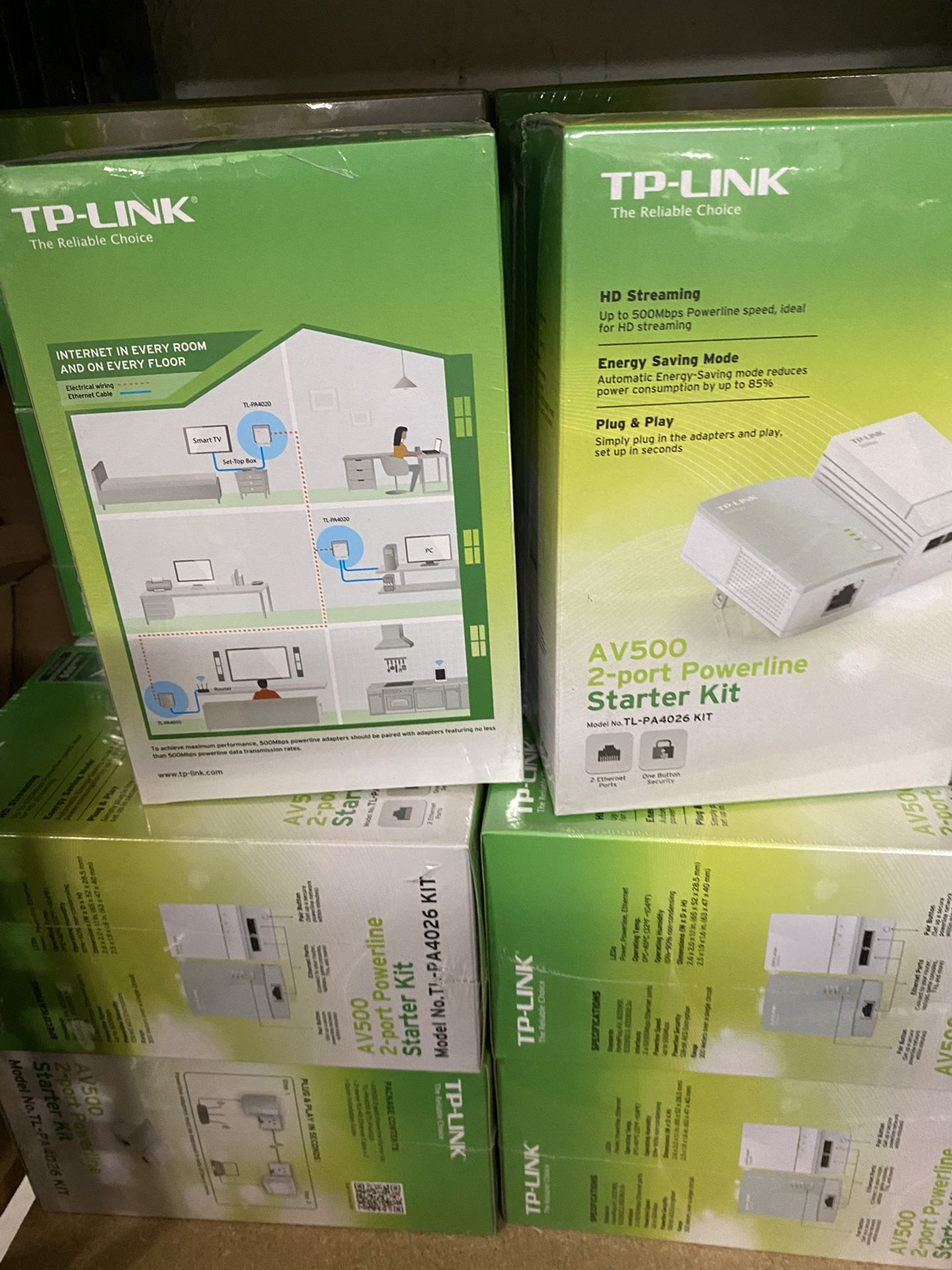 TP-Link AV500 2-Port Powerline Starter Kit. New!!