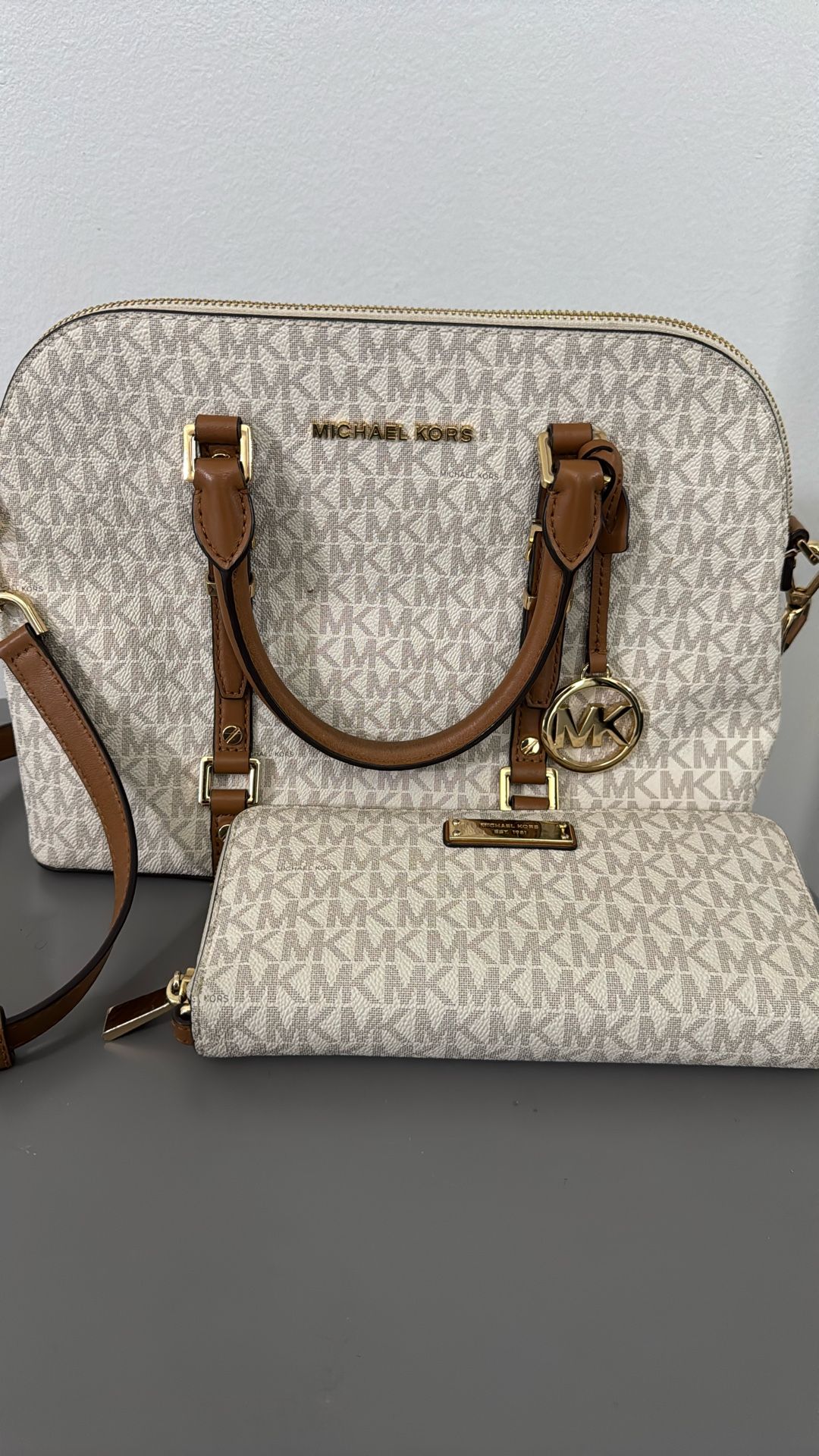 Micheal Kors Hand Bag With Wallet 