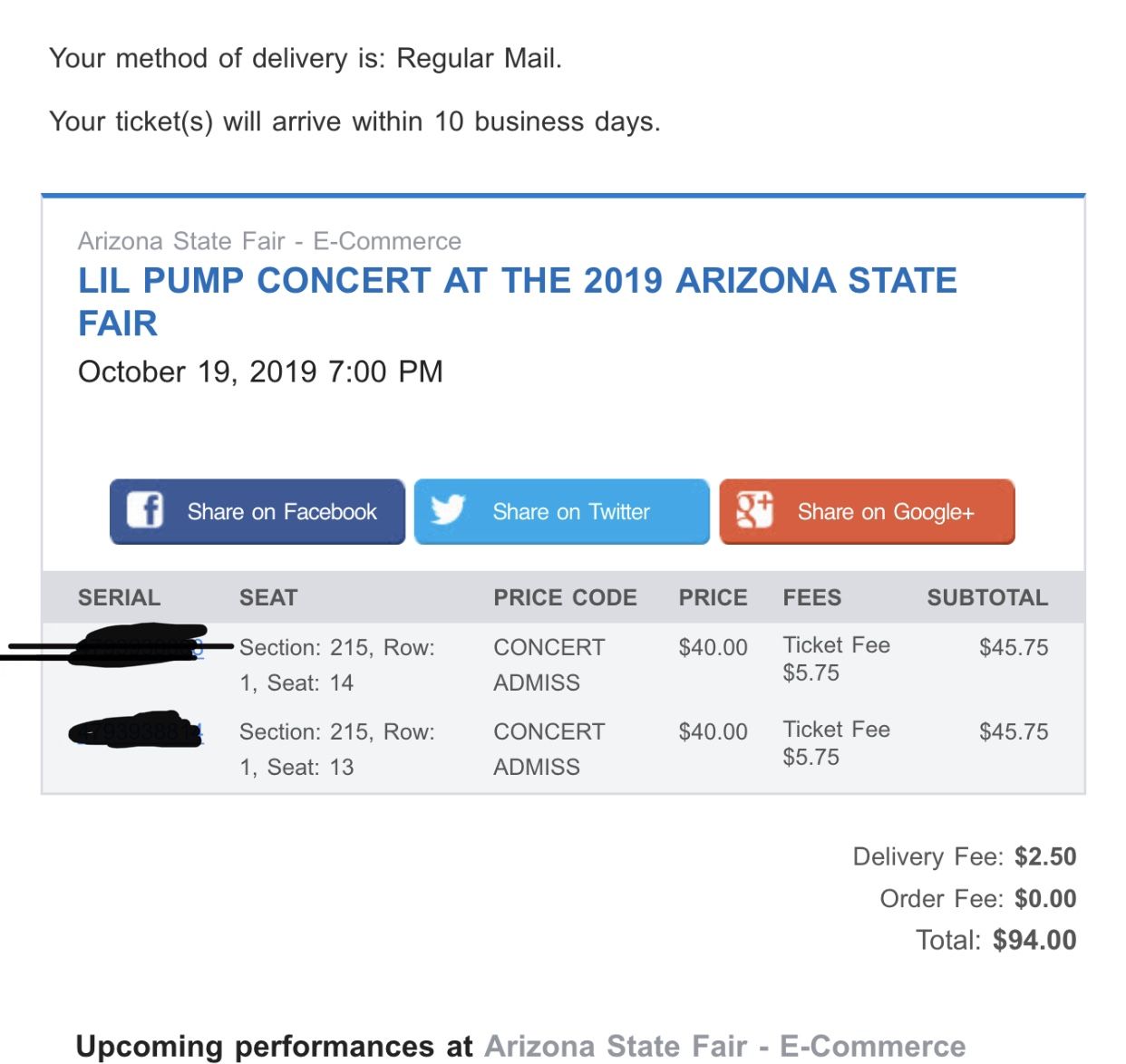 Lil pump Concert tickets includes state fair admission no trades cash only!