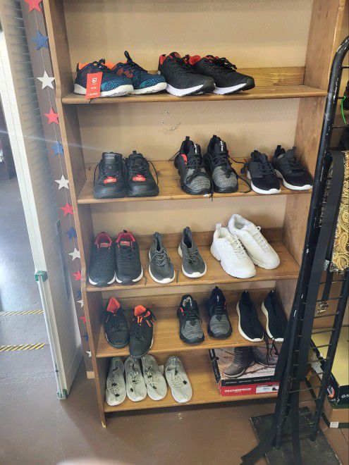 New tennis shoes start at $24.99 boots $19.99 dress shoes $10
