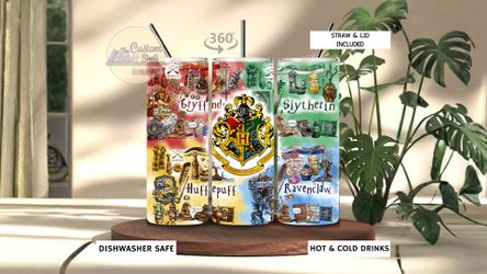 Hogwarts Houses 20 Oz Stainless Steel Tumbler (READ DESCRIPTION)