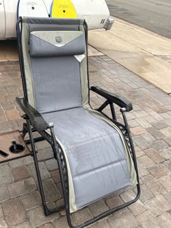 Timber Ridge Zero Gravity Reclining Lounge Chair with Side Table – $35