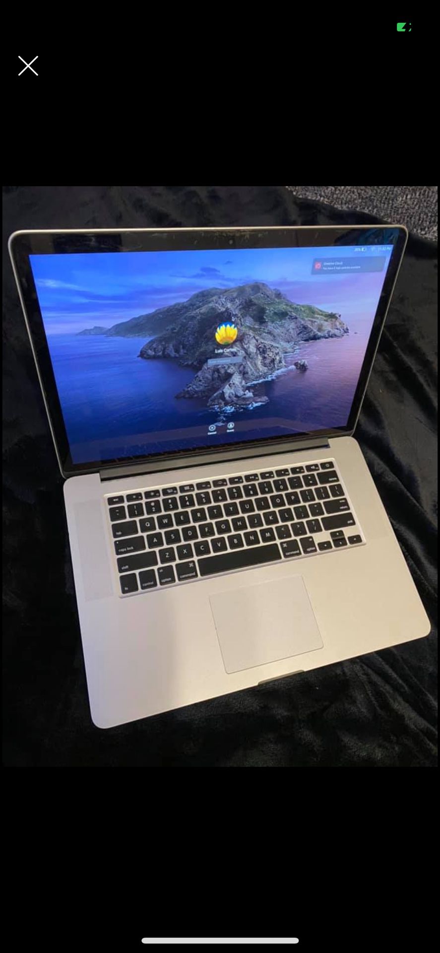16gigs, 500 SSD hard, like new Retina thin 4K MacBook Pro i7 15” excellent condition with original charger purchased 2014