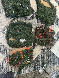 Christmas Lights On A Green  String 