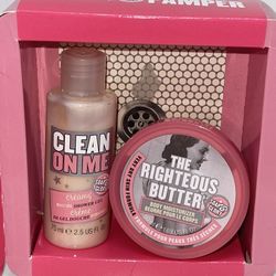 Soap & Glory Happy Pamper Original Pink Rose & Bergamot Body Butter & Shower Set