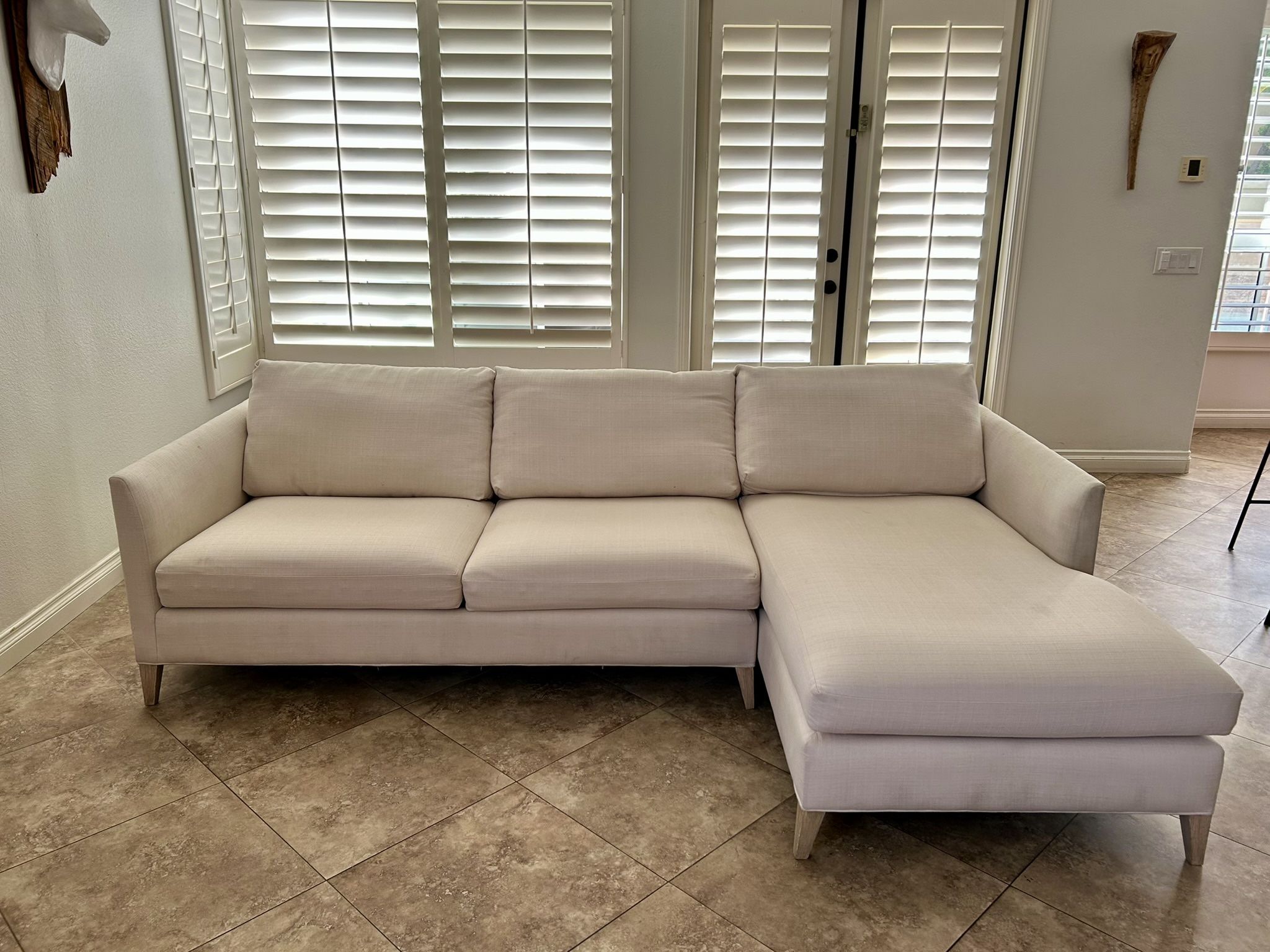 White Crate And Barrel Sofa