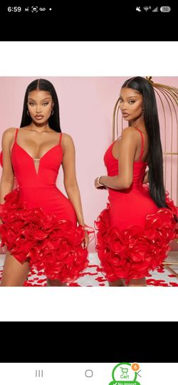 Red Spaghetti Strap Ruffle Mini Dress
