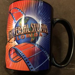 Universal Studios Florida Coffee Mug Shrek Spider-Man Dr Seuss Cat Hat Black